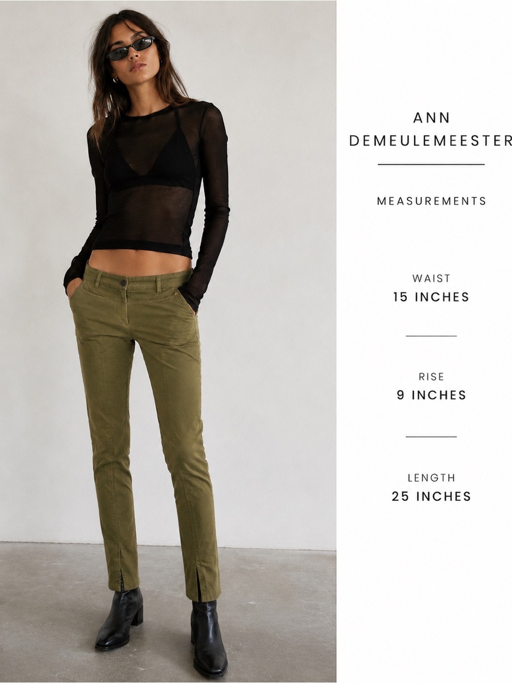 Ann Demeulemeester Slim Pant| Size 38